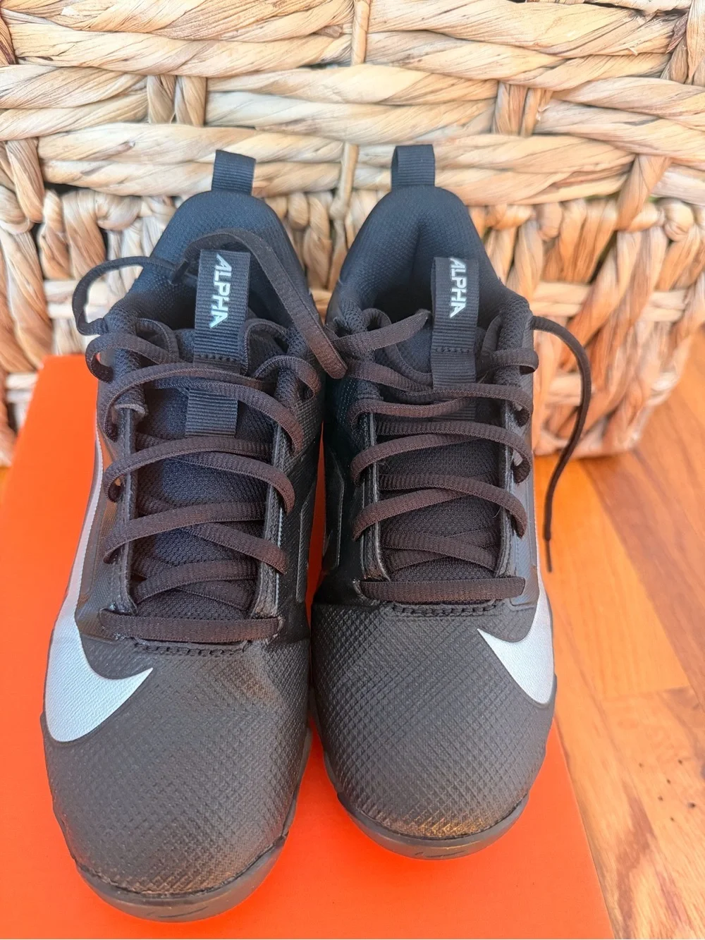 Nike Kids' Black & Silver Swoosh Sneakers